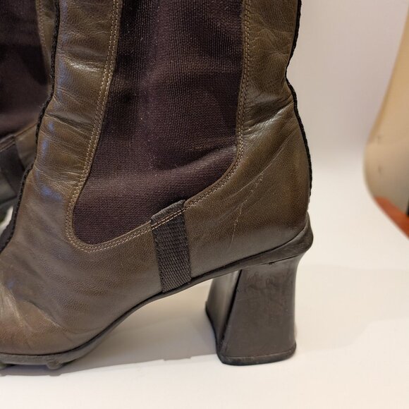 Rare Vintage Miu Miu Bubble Sole Boots – F/W 1999 – Olive Green – Size 7.5 – Y2K - Picture 5 of 9